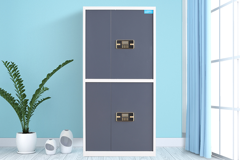 通雙節密碼鎖保密柜白套灰